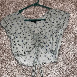 green cropped top from urban outfitters size s